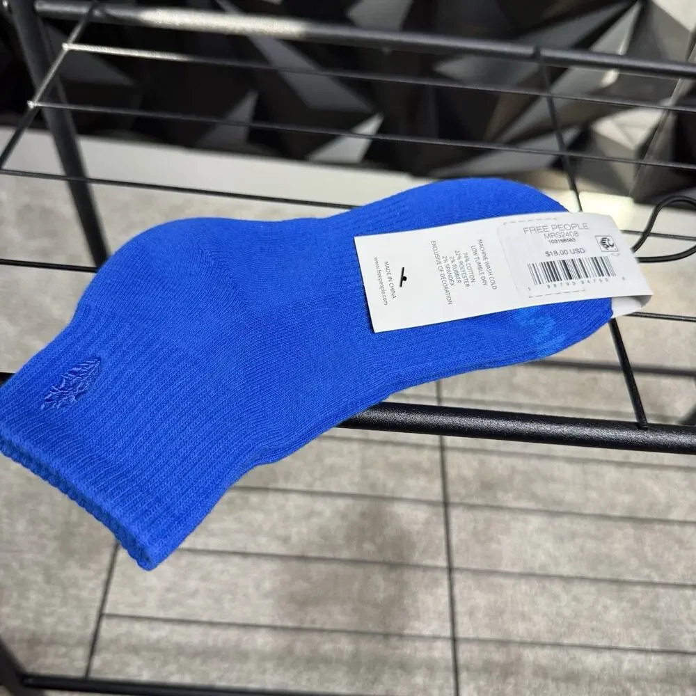 Free People FP Movement Quarter Crew Socks Blue One Pair